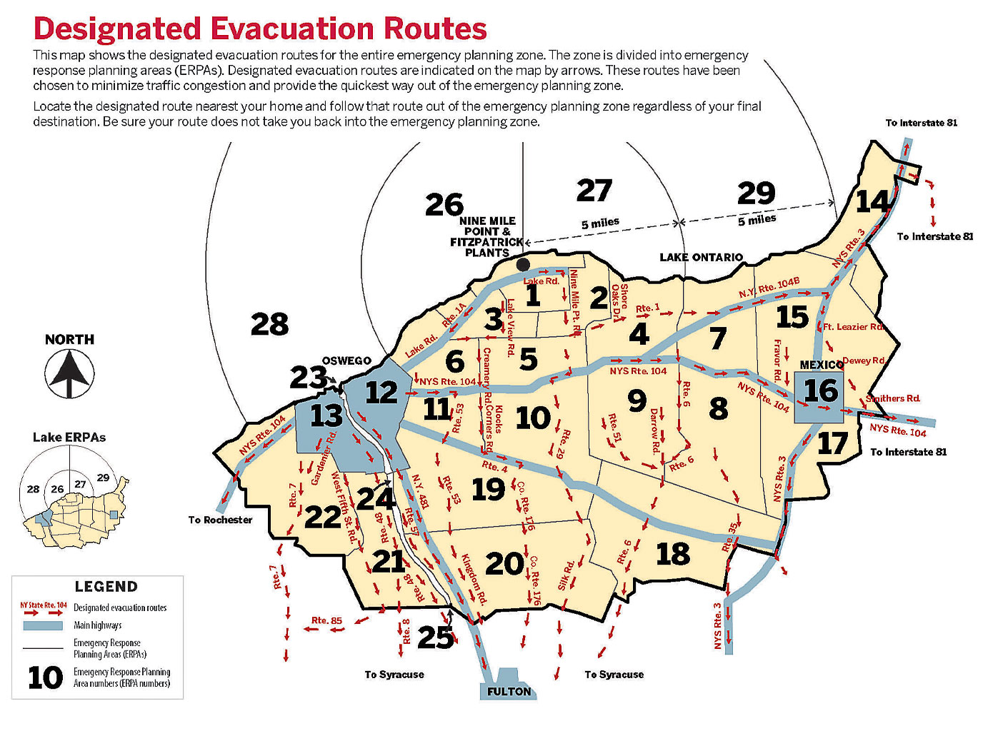 Designated Evacuation Routes