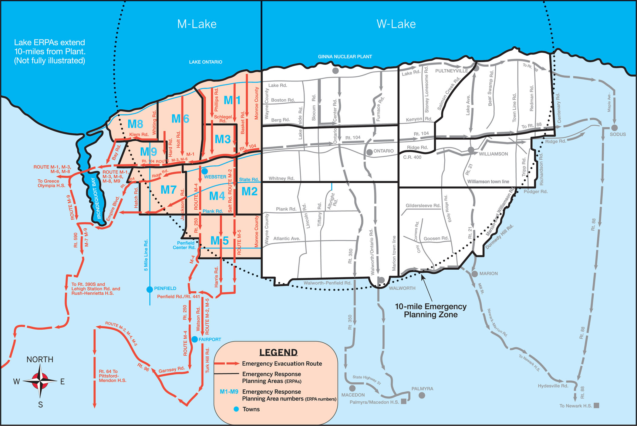 Monroe County Emergency Response Planning Areas (ERPAs)