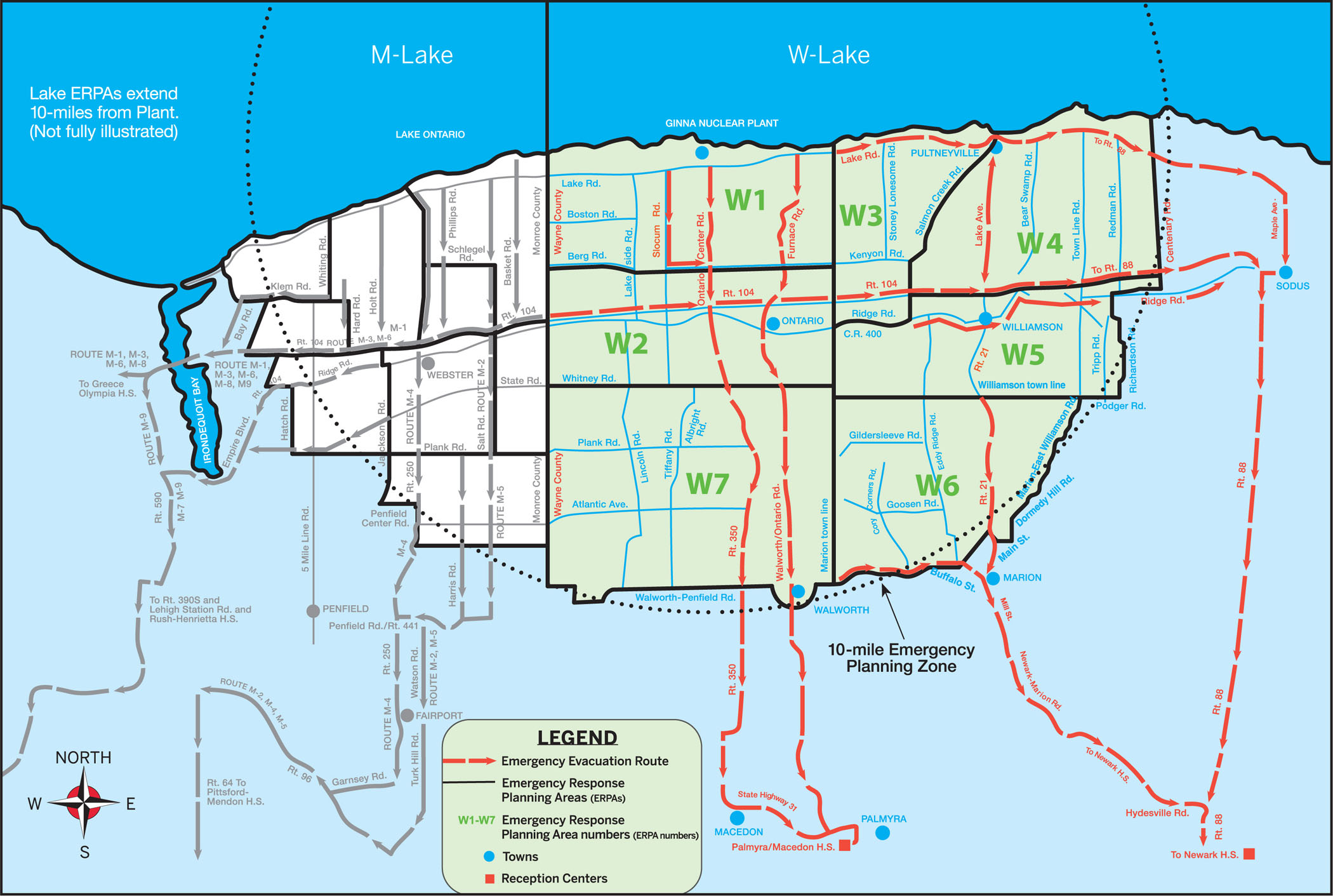 Wayne County Emergency Response Planning Areas (ERPAs)