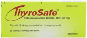 Thyroid blocking in a radiation emergency only